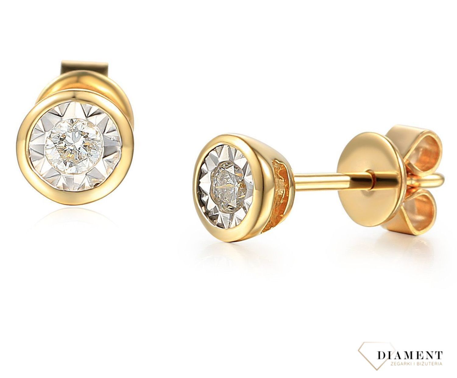 Kolczyki złote DIAMENT diamenty  0,17 ct E67562Y 67562E009-G1Q2-001.jpg